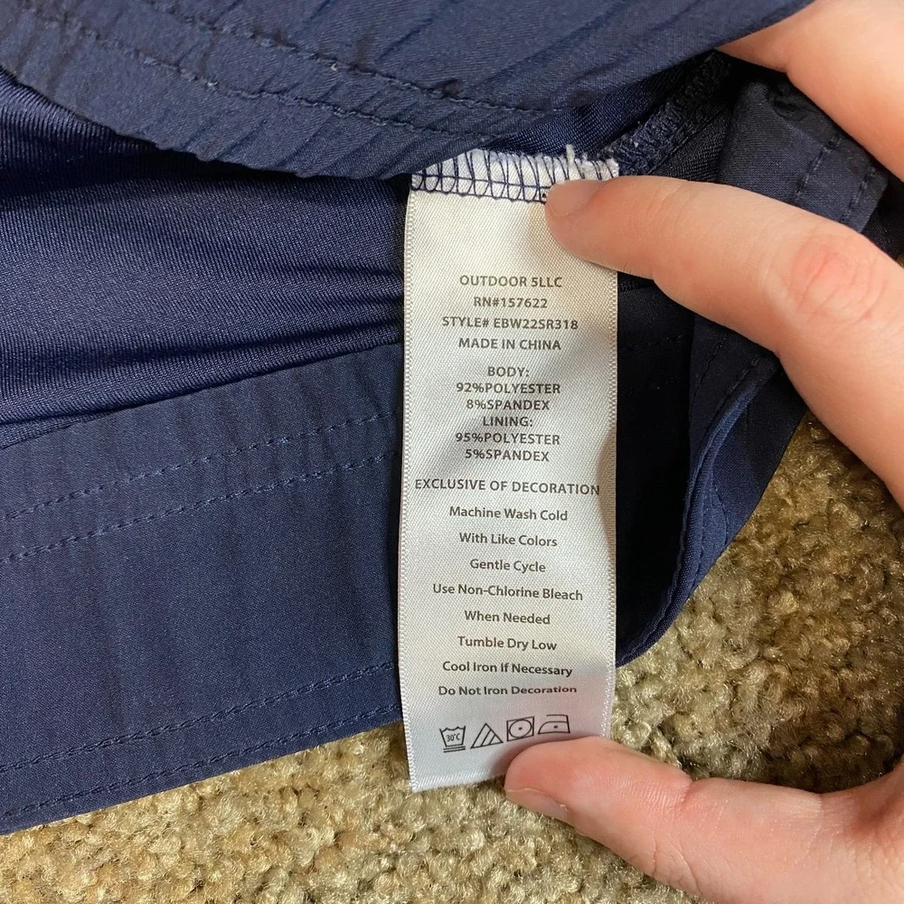 Eddie Bauer Soho Athletic Skort Womens Medium Navy Blue Stretch Built In Brief